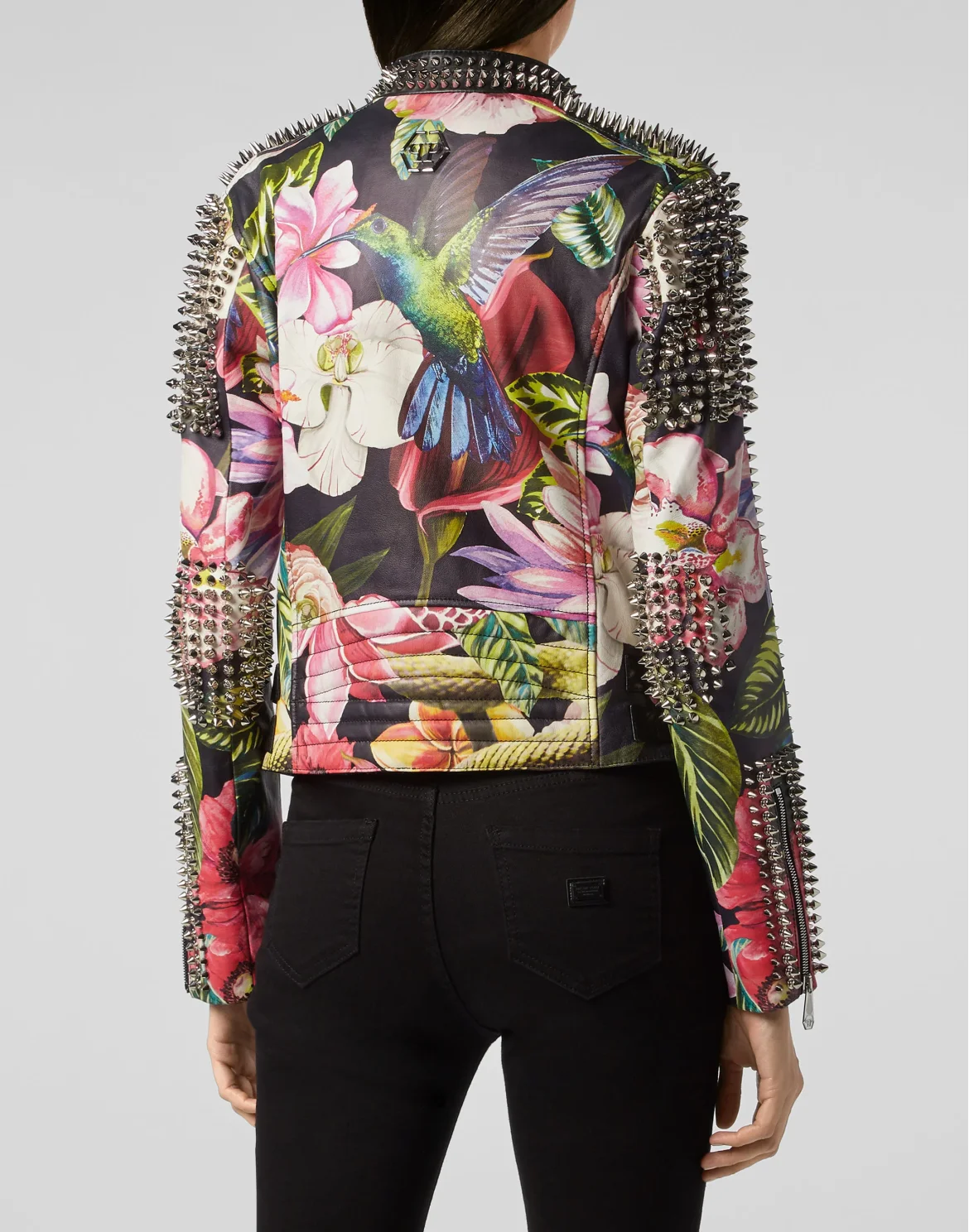 Leather Biker Flowers, цвет: Черный