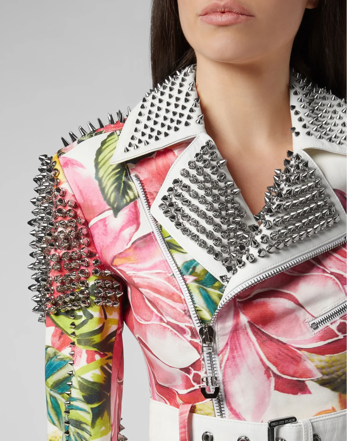 Leather Biker Flowers, цвет: Белый