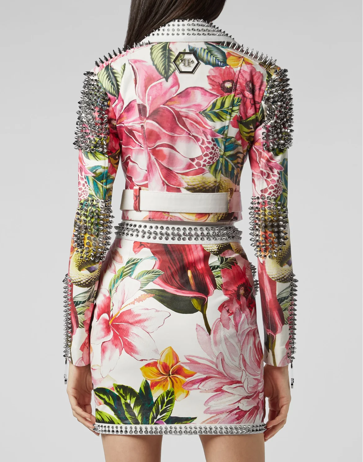 Leather Biker Flowers, цвет: Белый