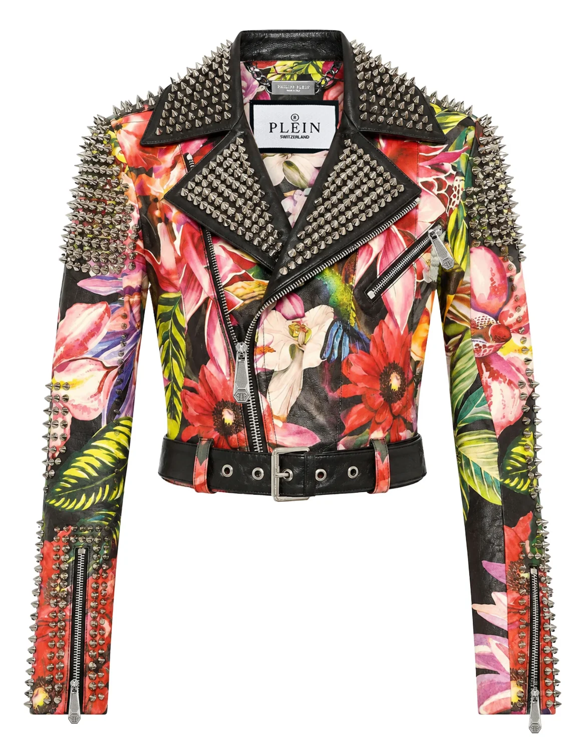 Leather Biker Flowers, цвет: Черный
