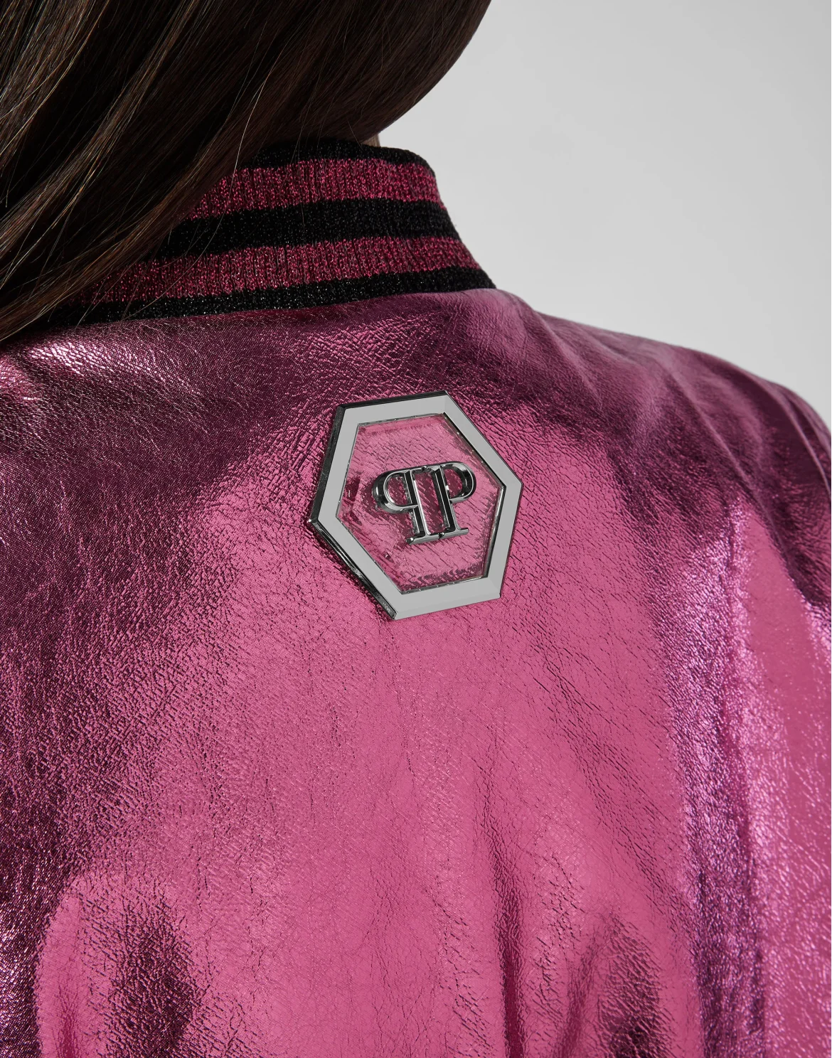 Leather Bomber Studs, цвет: Розовый