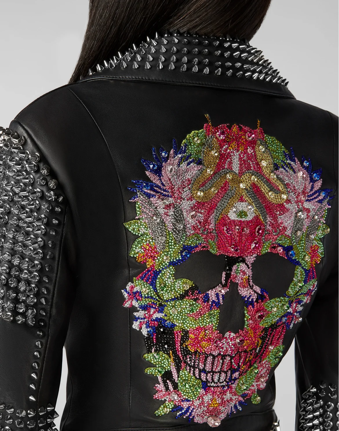 Leather Biker Skull, цвет: Черный