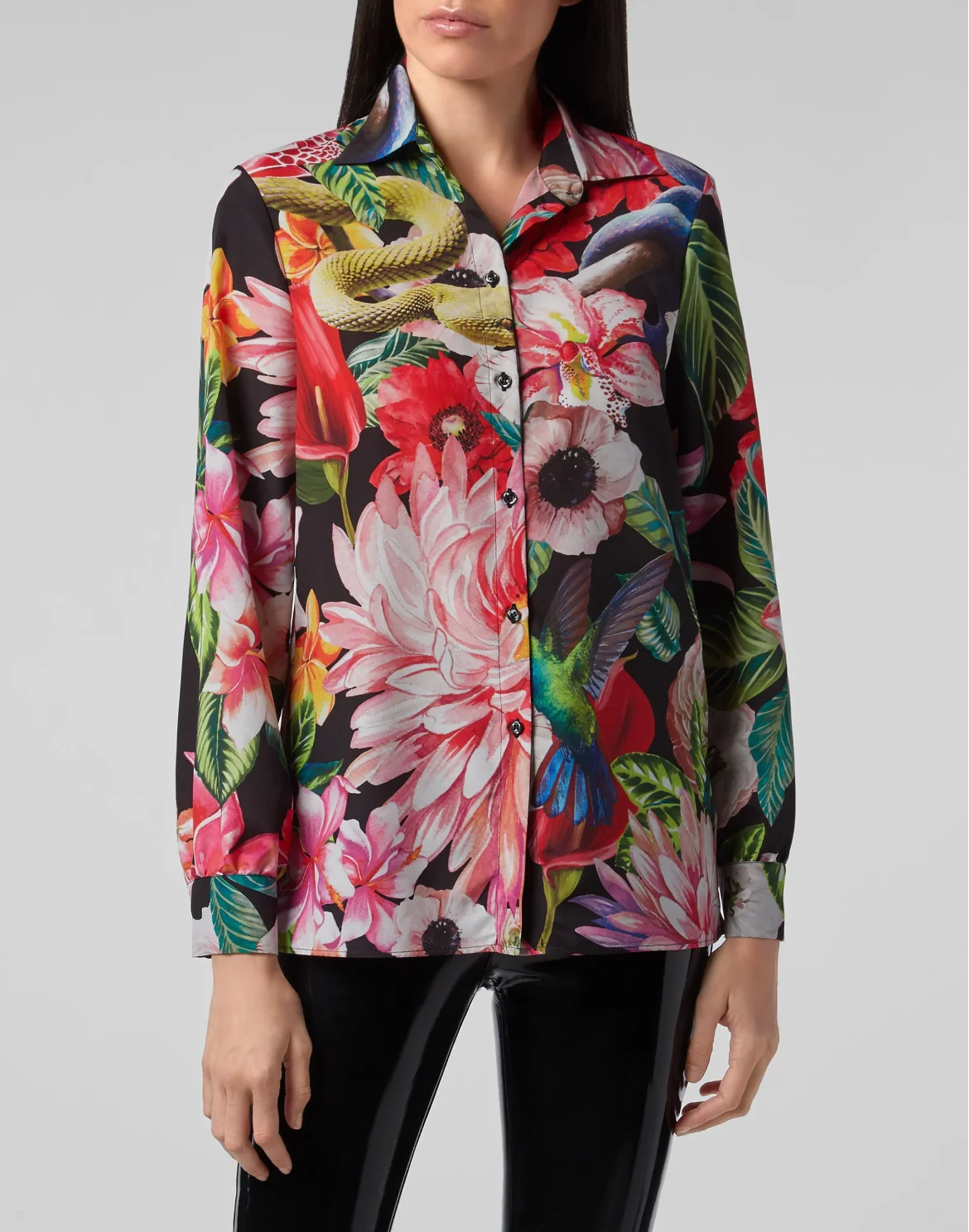 Shirt Flowers, цвет: Черный