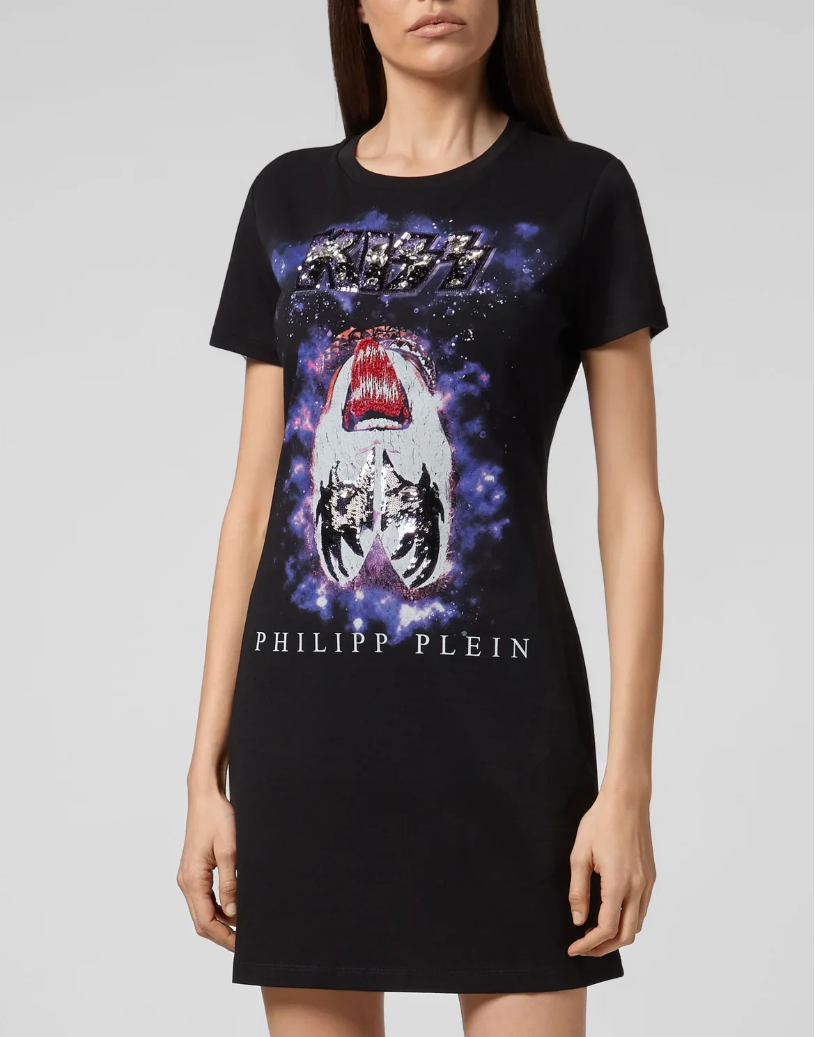 T-Shirt Short Dresses Rock band, цвет: Черный