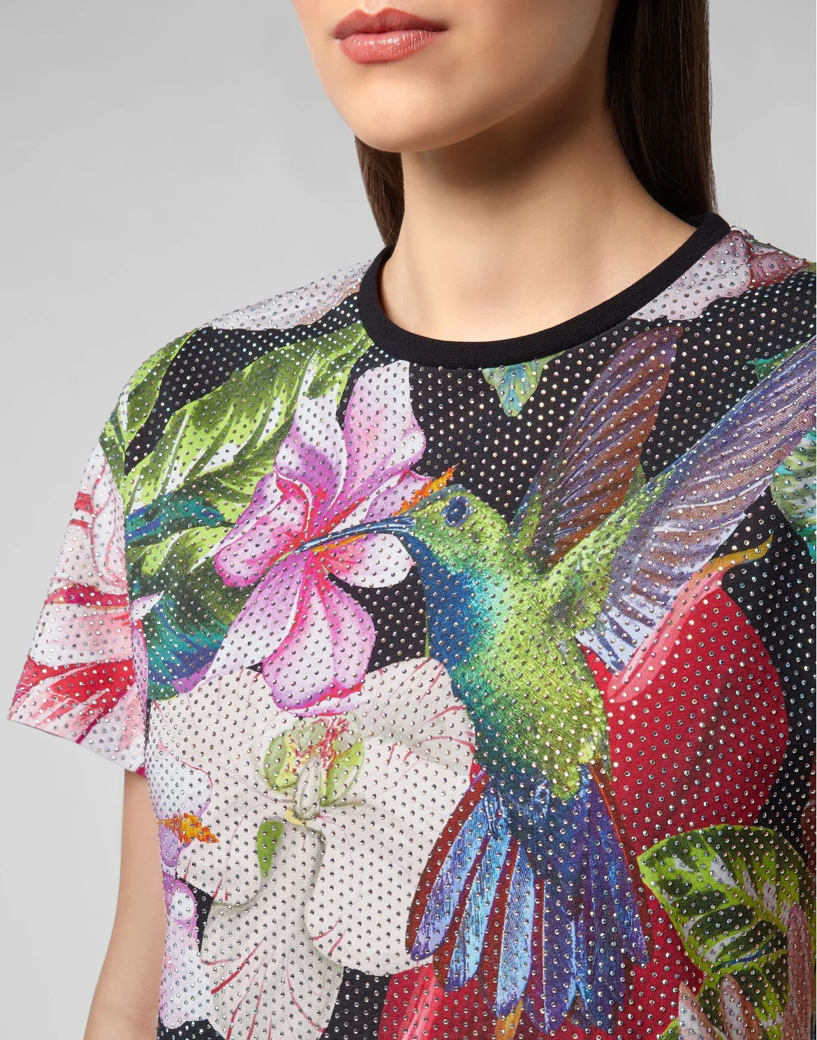 T-shirt Dresses Flowers, цвет: Черный