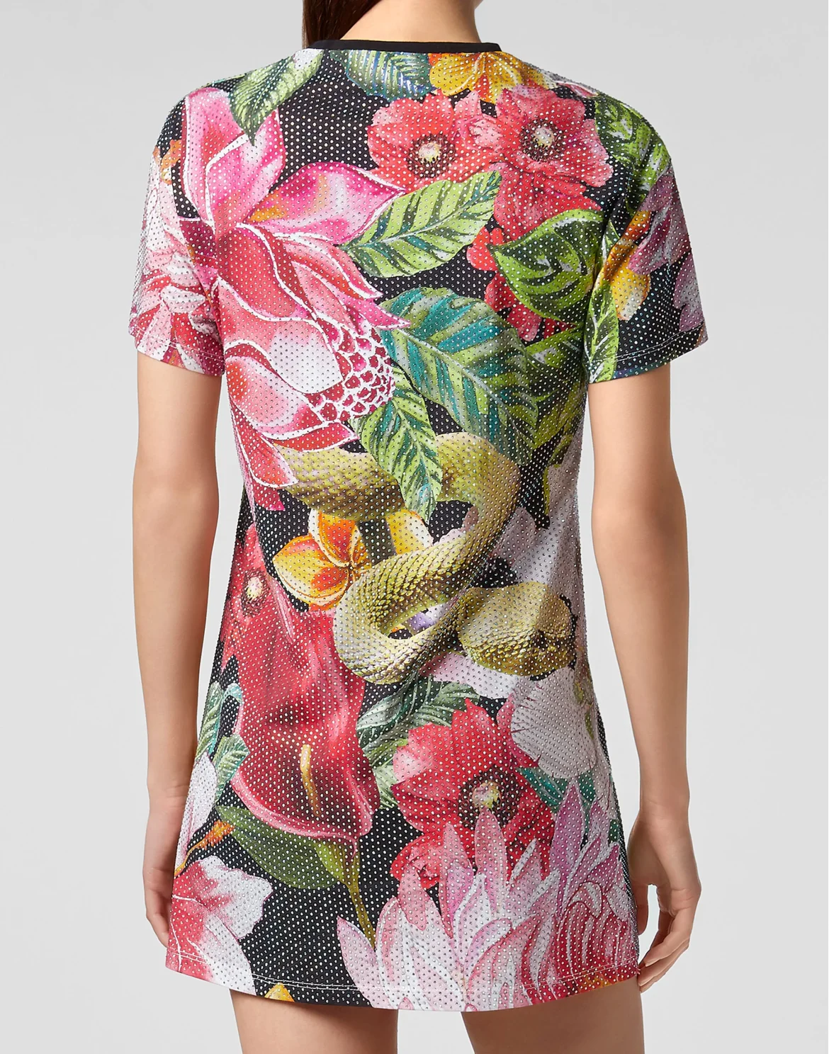 T-shirt Dresses Flowers, цвет: Черный