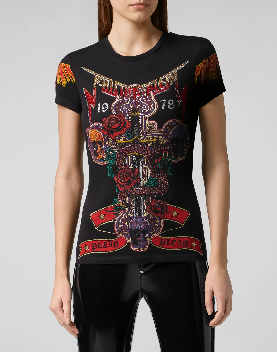 T-shirt Round Neck SS Rock PP, цвет: Черный