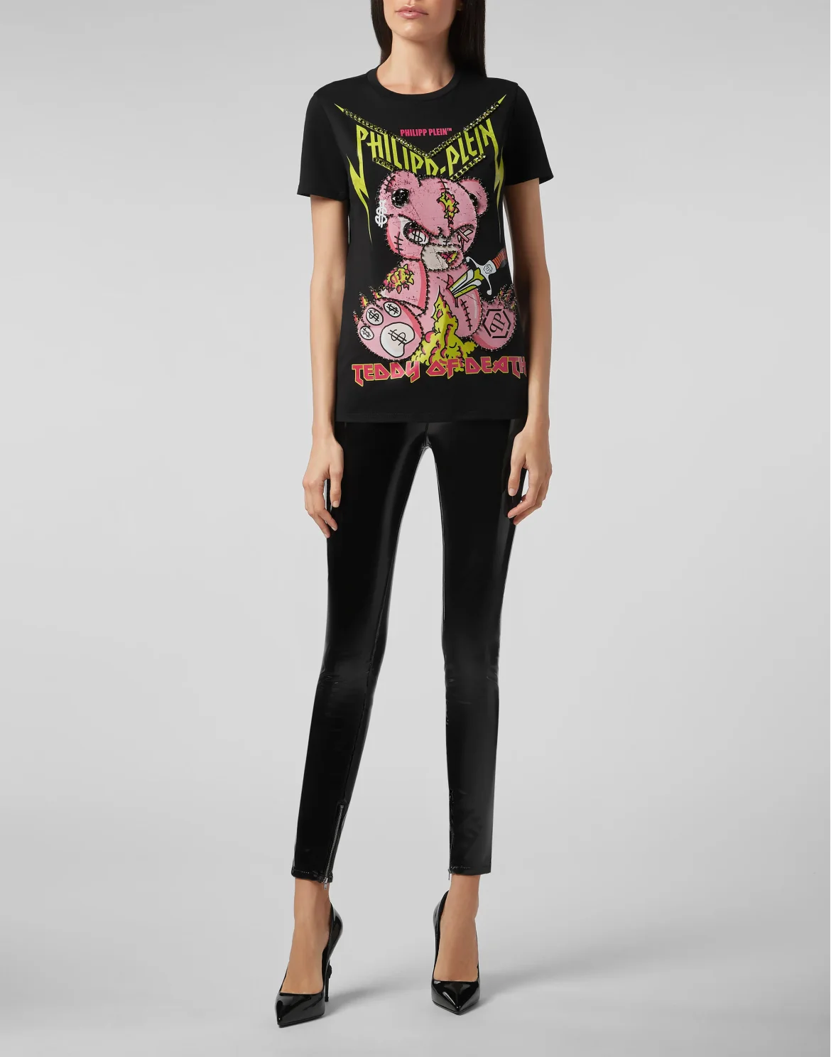 T-shirt Round Neck SS Teddy Bear, цвет: Черный