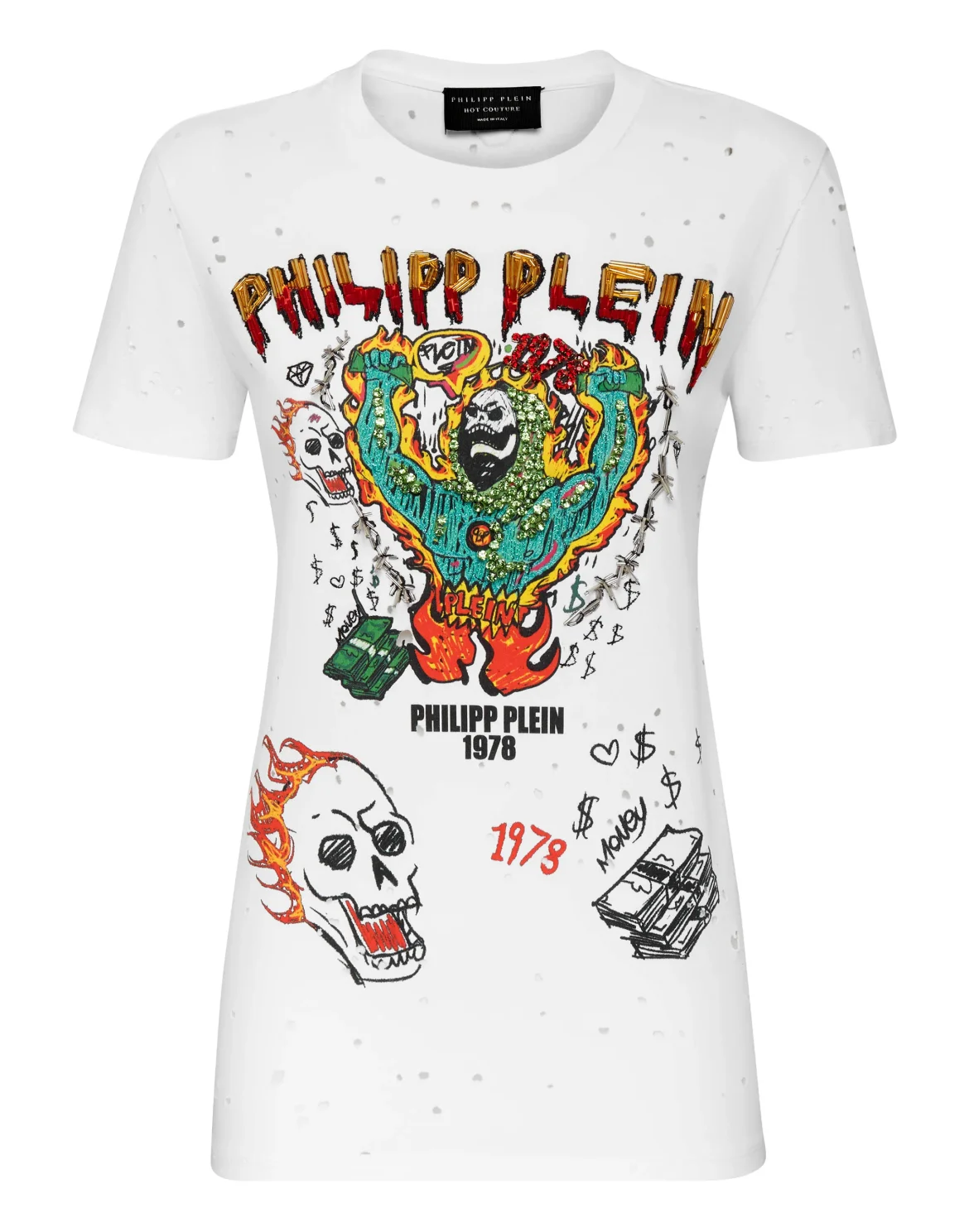 T-shirt Round Neck SS Graffiti, цвет: Белый