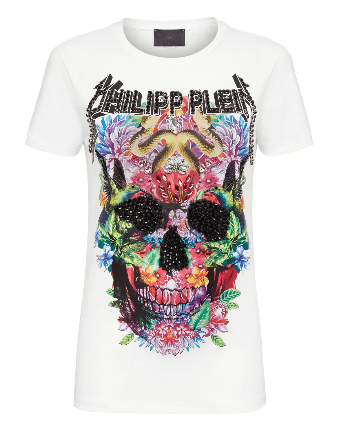 T-shirt Round Neck SS Flowers, цвет: Белый