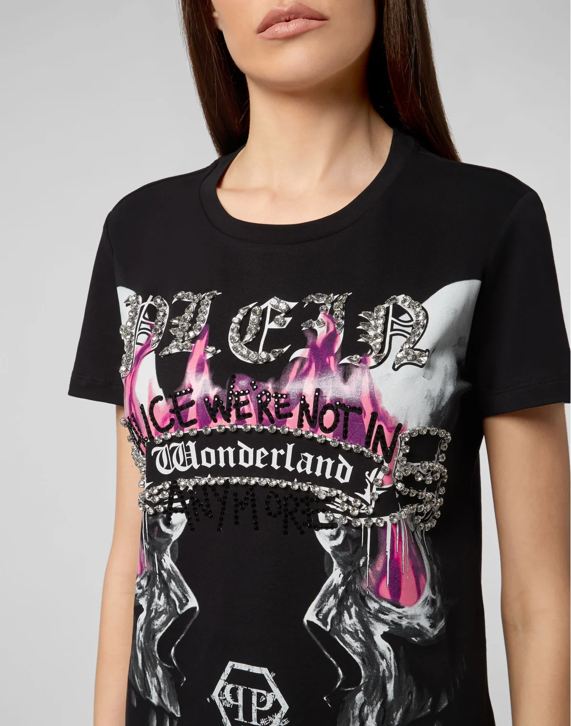 T-shirt Round Neck SS Gothic Plein, цвет: Черный