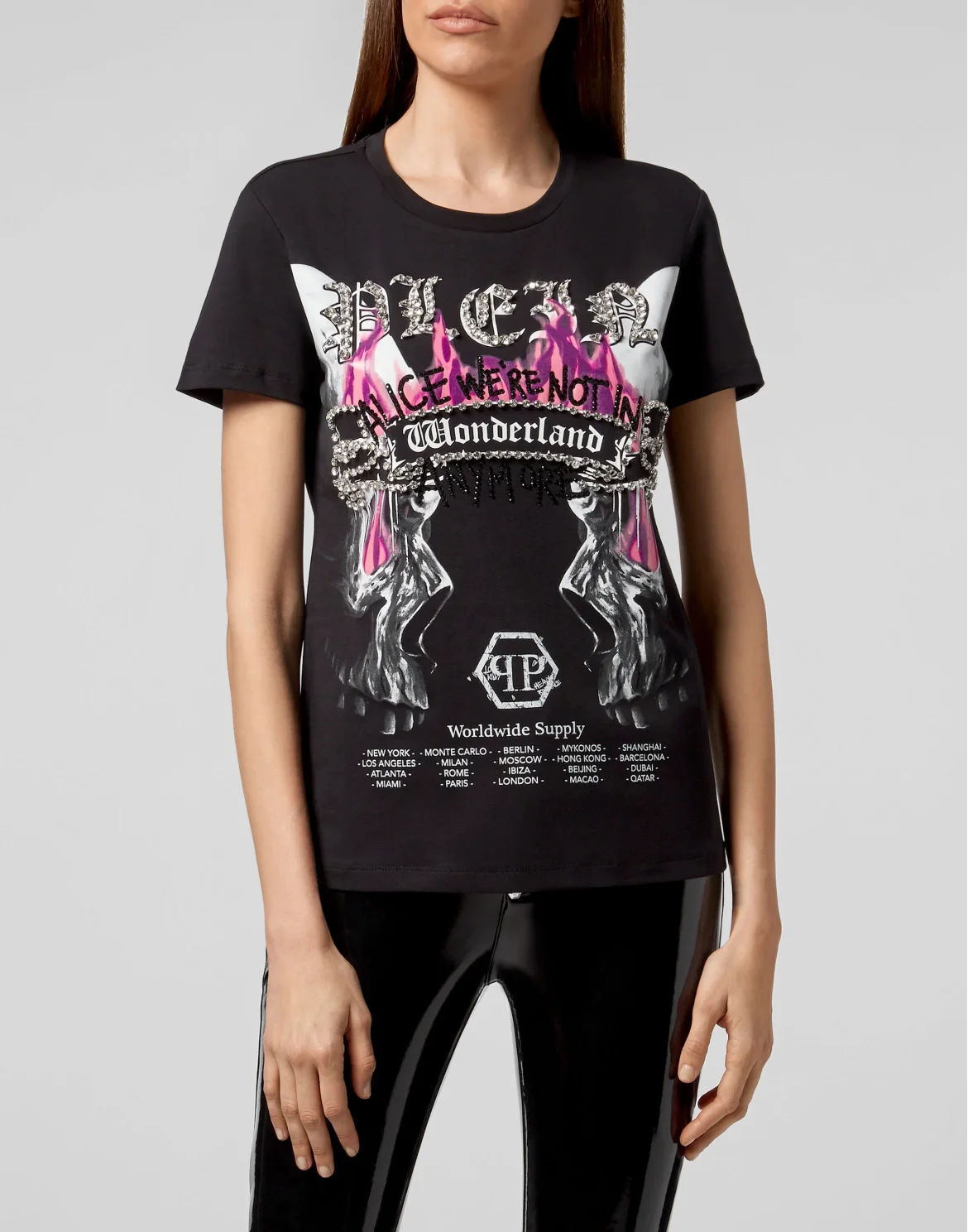 T-shirt Round Neck SS Gothic Plein, цвет: Черный