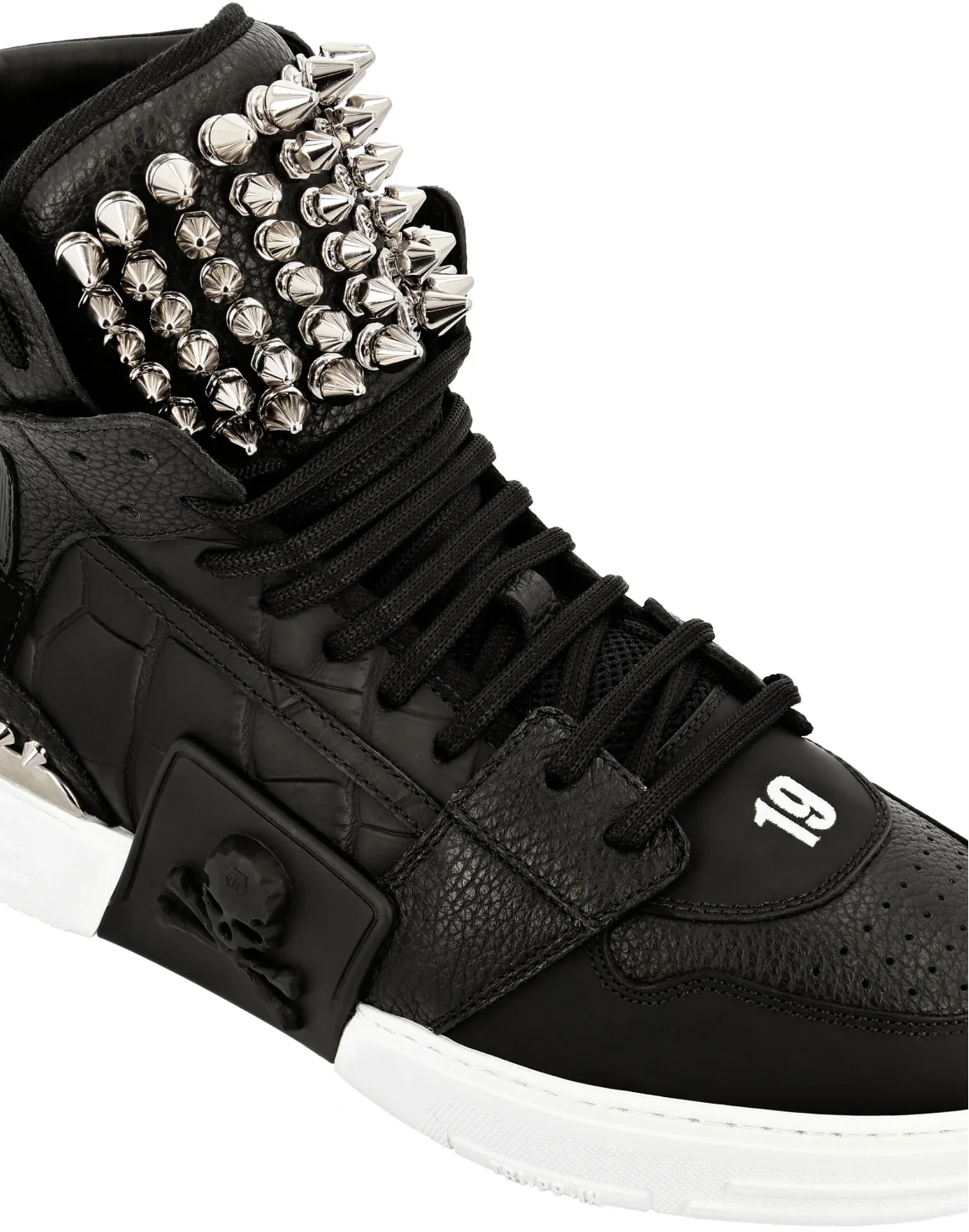HI-TOP SNEAKERS PHANTOM KICK$ STUD SKULL, цвет: Черный