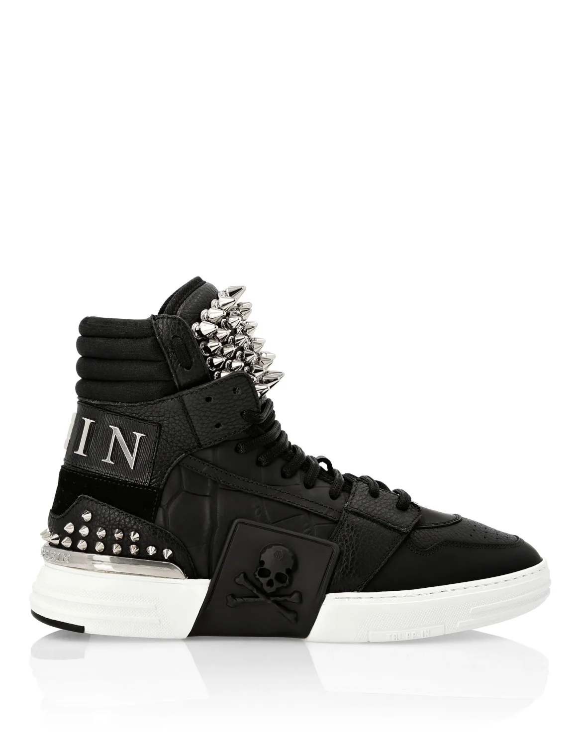 HI-TOP SNEAKERS PHANTOM KICK$ STUD SKULL, цвет: Черный
