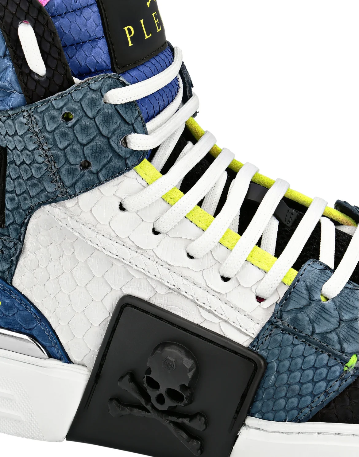 HI-TOP SNEAKERS PHANTOM KICK$ PYTHON SKULL, цвет: Мультиколор