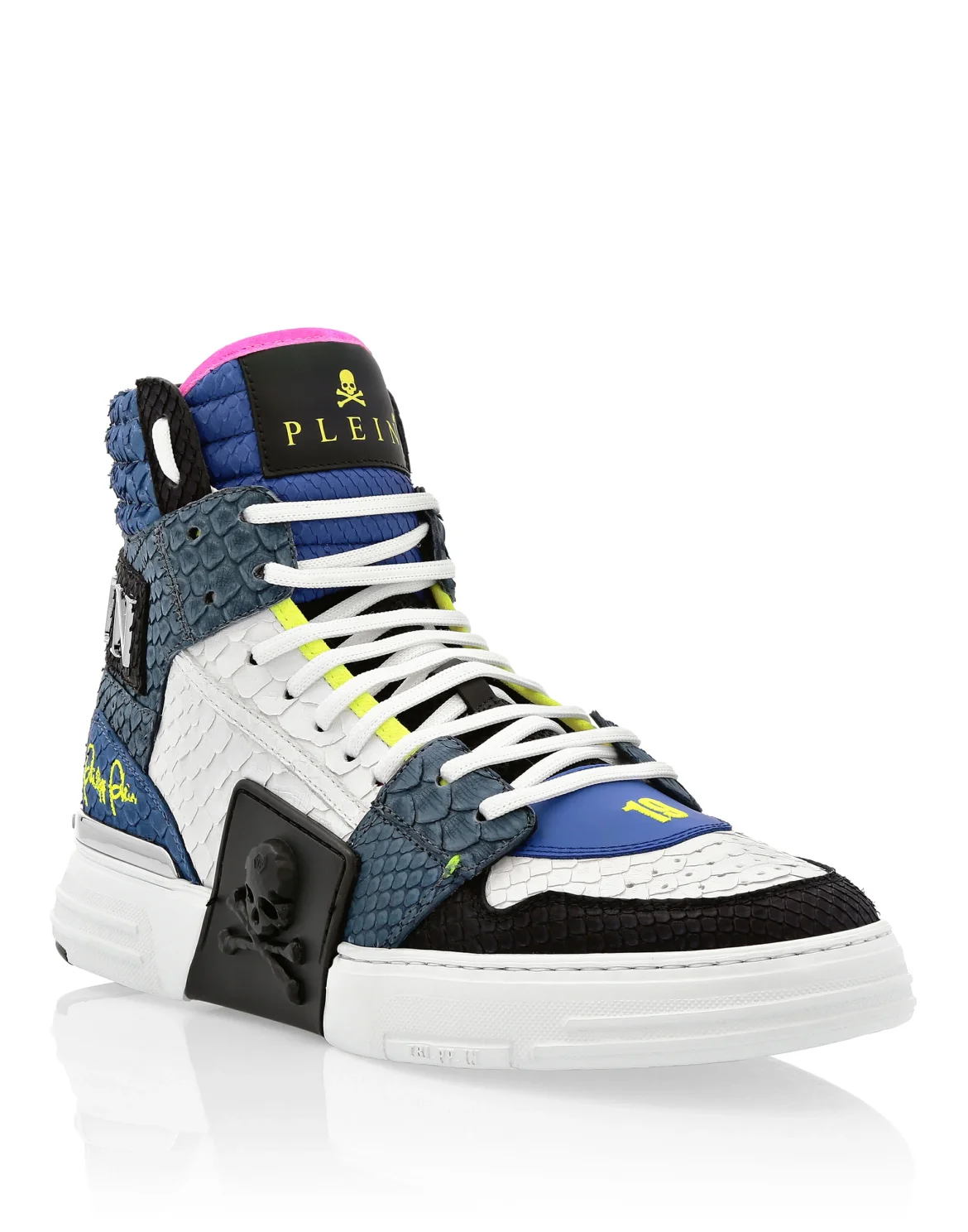 HI-TOP SNEAKERS PHANTOM KICK$ PYTHON SKULL, цвет: Мультиколор