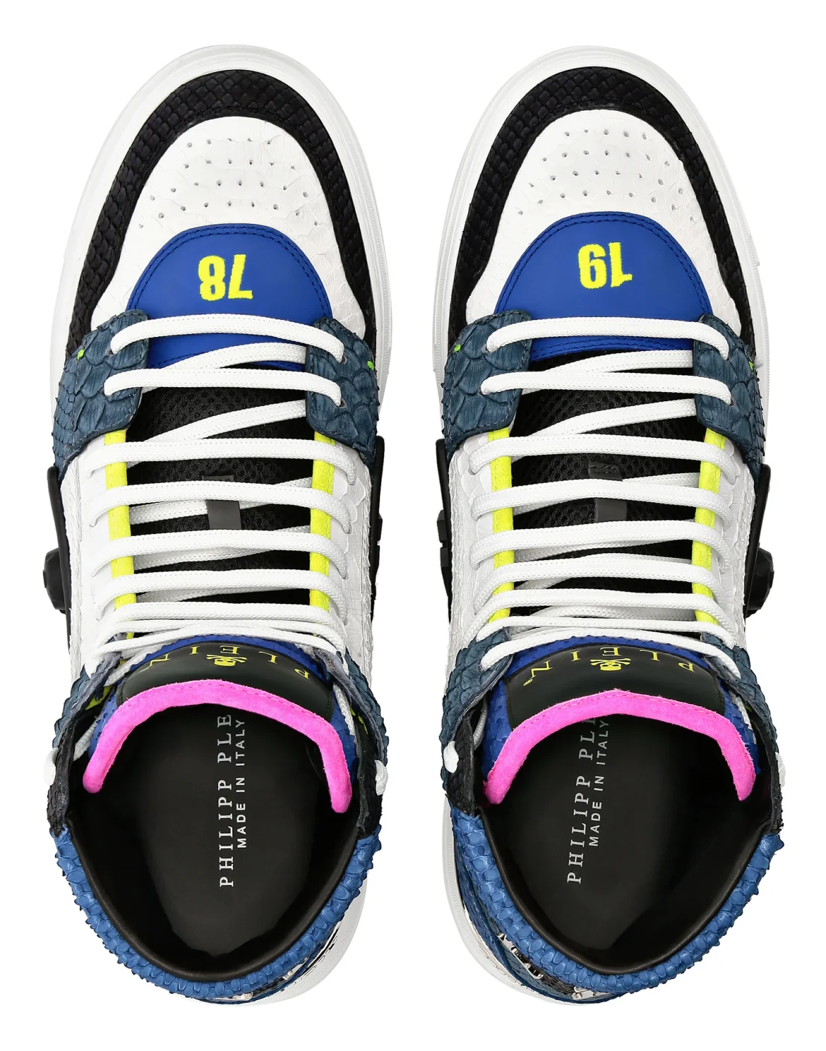 HI-TOP SNEAKERS PHANTOM KICK$ PYTHON SKULL, цвет: Мультиколор