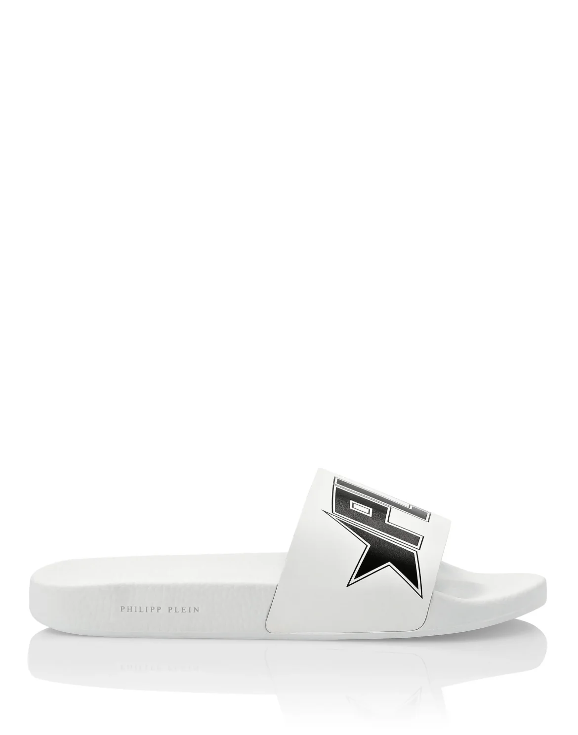 Flat gummy sandals Plein Star, цвет: Белый