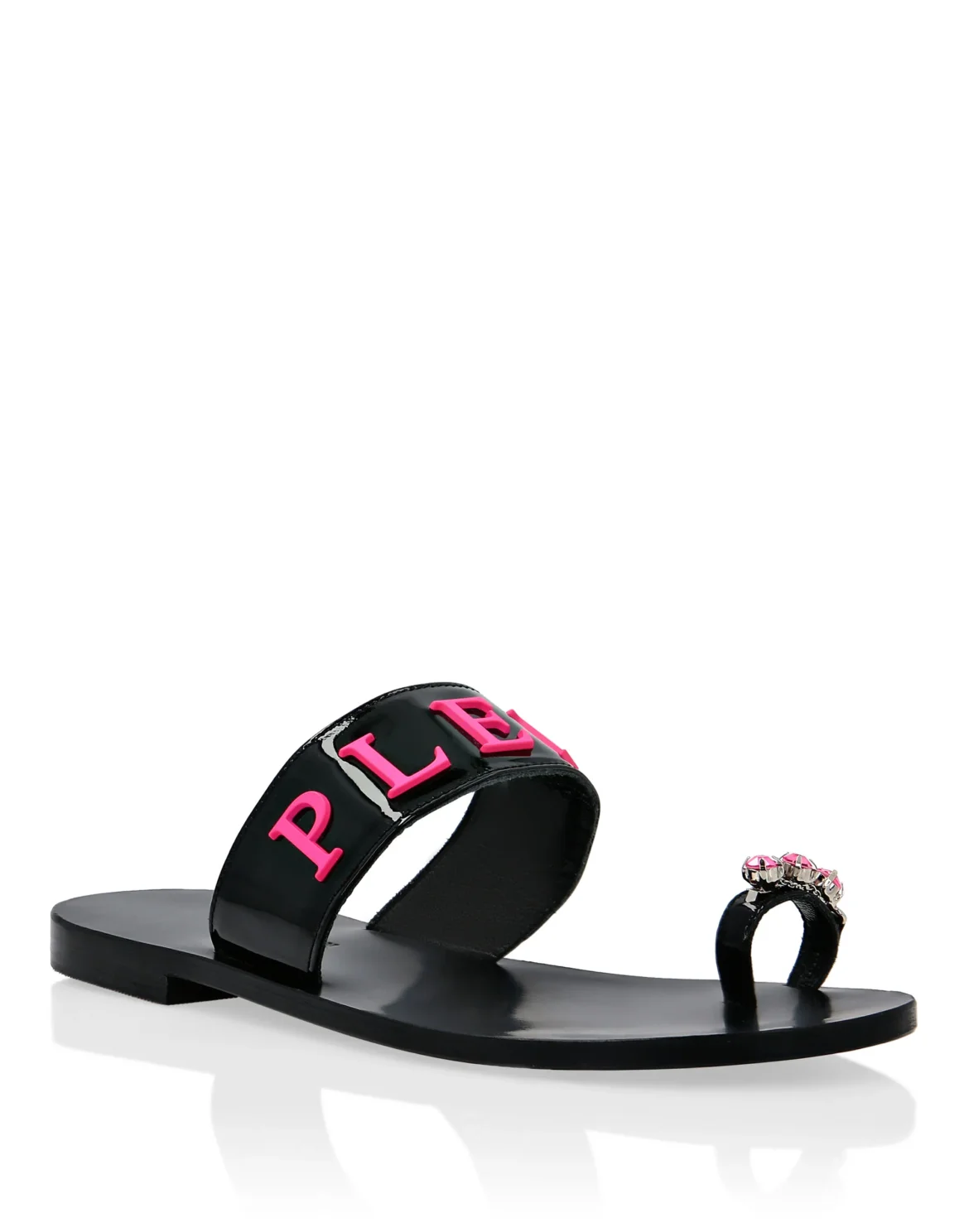 Sandals Flat Crystal, цвет: Розовый
