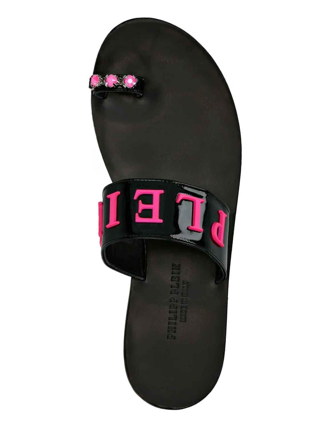 Sandals Flat Crystal, цвет: Розовый