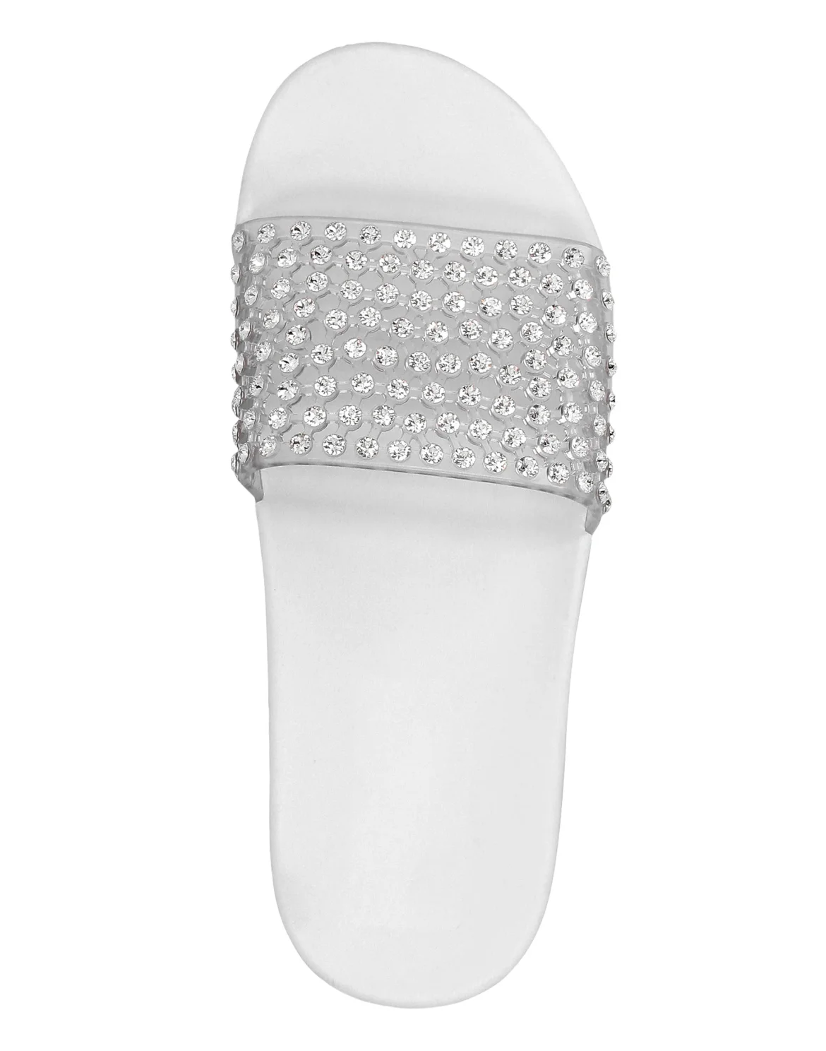 Flat gummy sandals Crystal, цвет: Белый