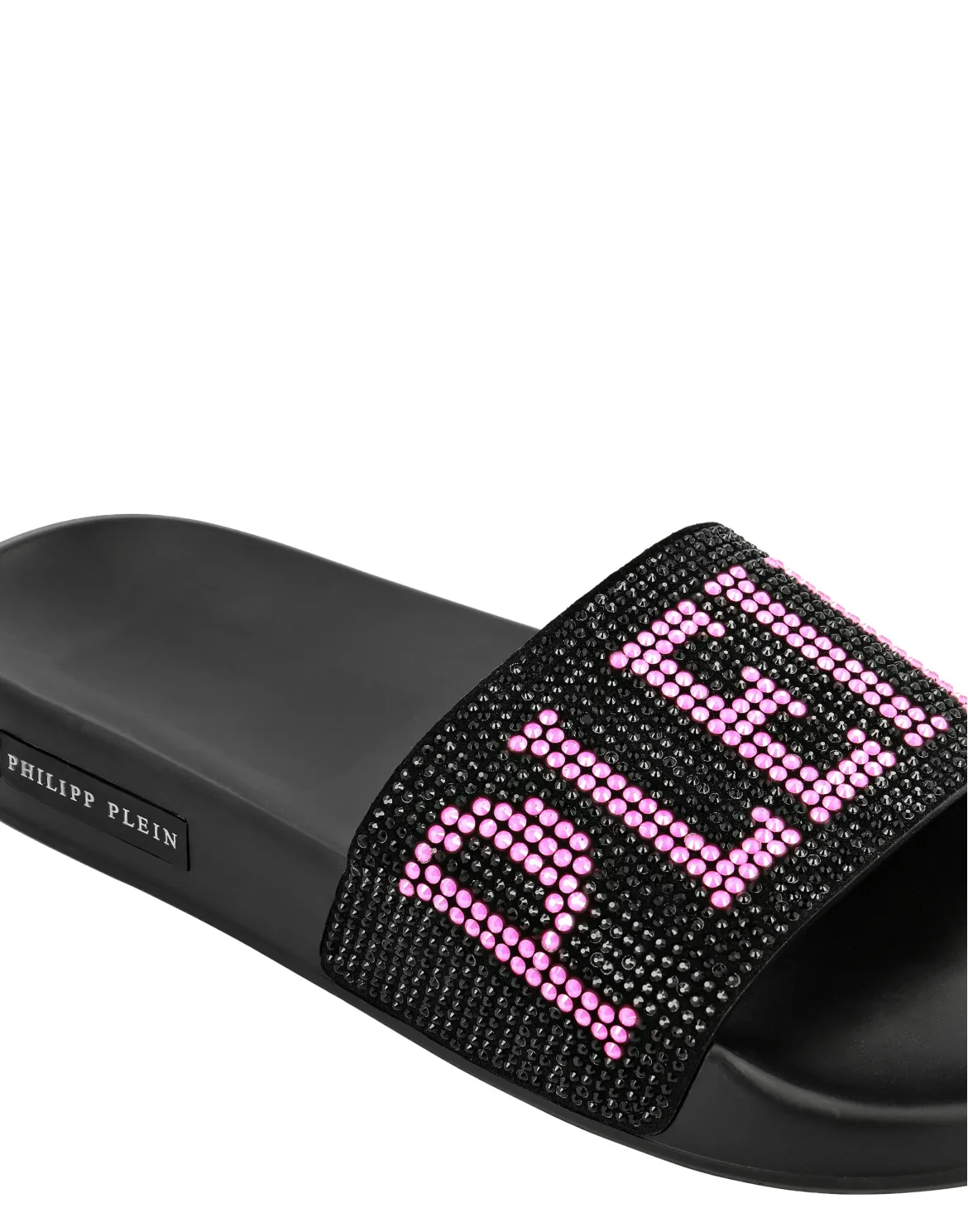Flat gummy sandals Crystal Plein, цвет: Розовый