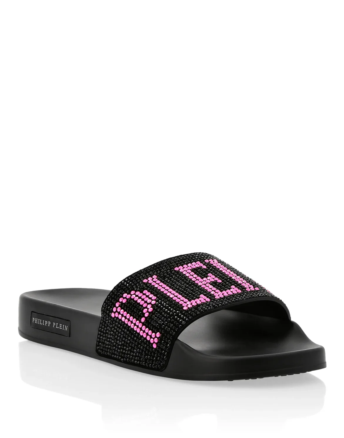 Flat gummy sandals Crystal Plein, цвет: Розовый