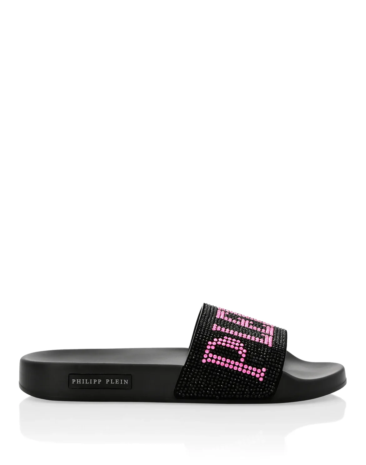Flat gummy sandals Crystal Plein, цвет: Розовый