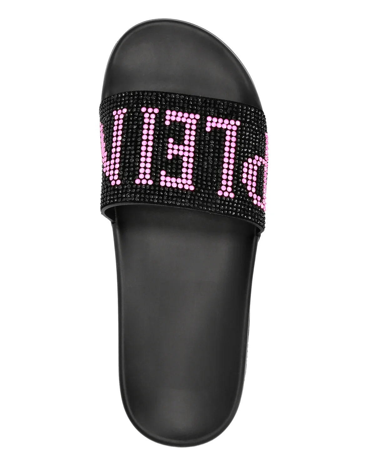 Flat gummy sandals Crystal Plein, цвет: Розовый