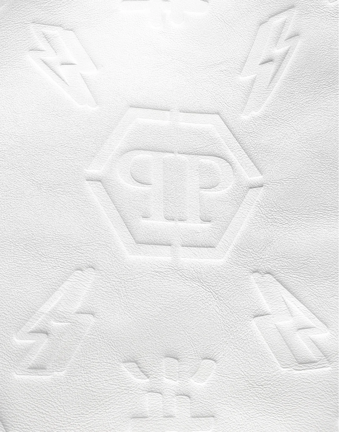 Leather Handle bag Embossed Monogram, цвет: Белый
