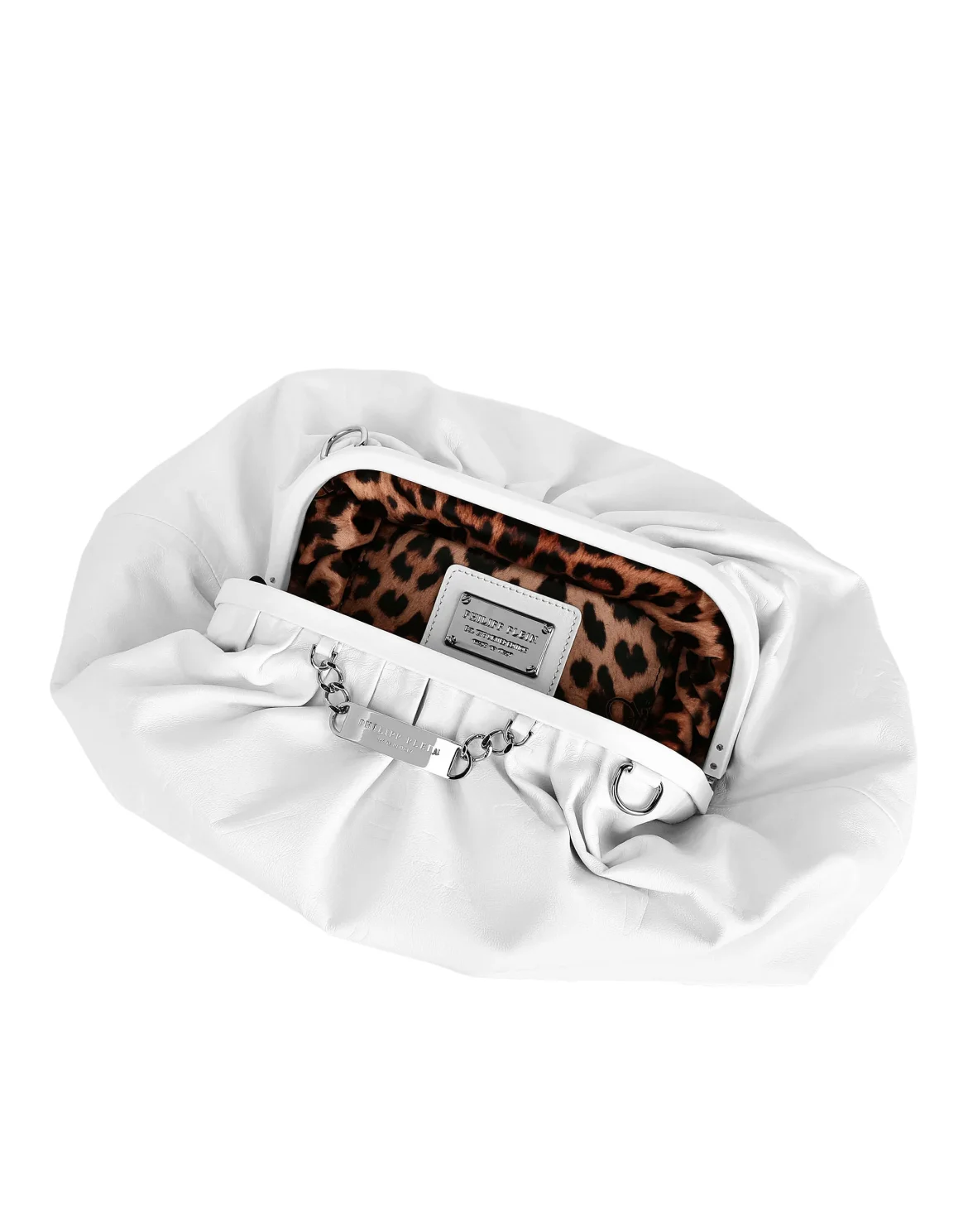 Leather Pillow bag Embossed Monogram, цвет: Белый