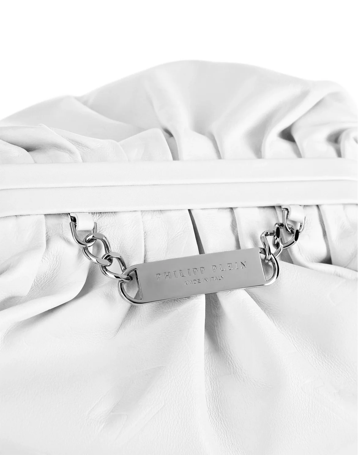 Leather Pillow bag Embossed Monogram, цвет: Белый