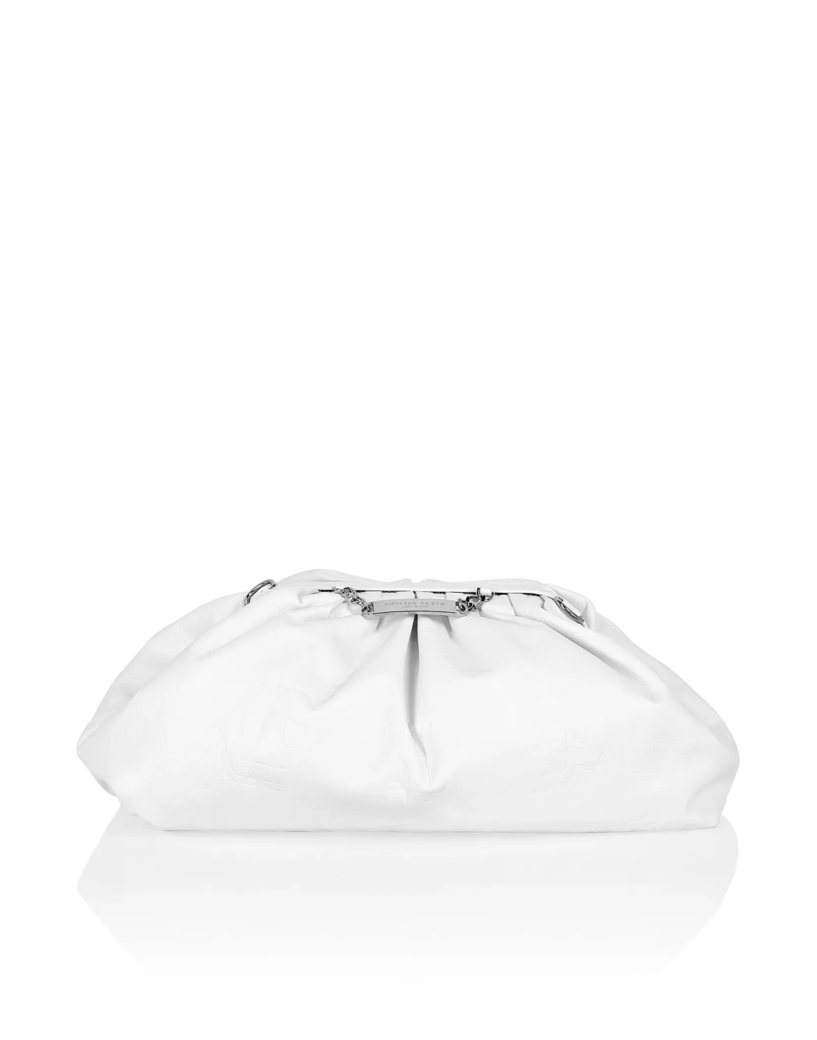 Leather Pillow bag Embossed Monogram, цвет: Белый