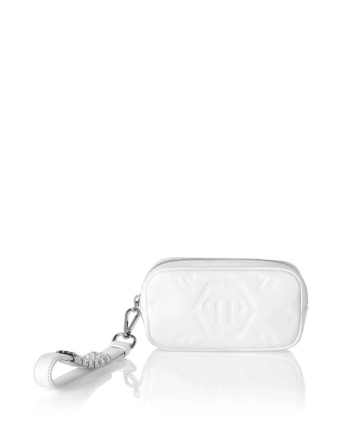 Leather Mini Shoulder Embossed  Monogram, цвет: Белый
