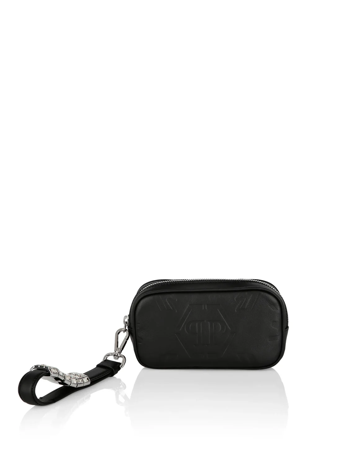 Leather Mini Shoulder Embossed  Monogram, цвет: Черный