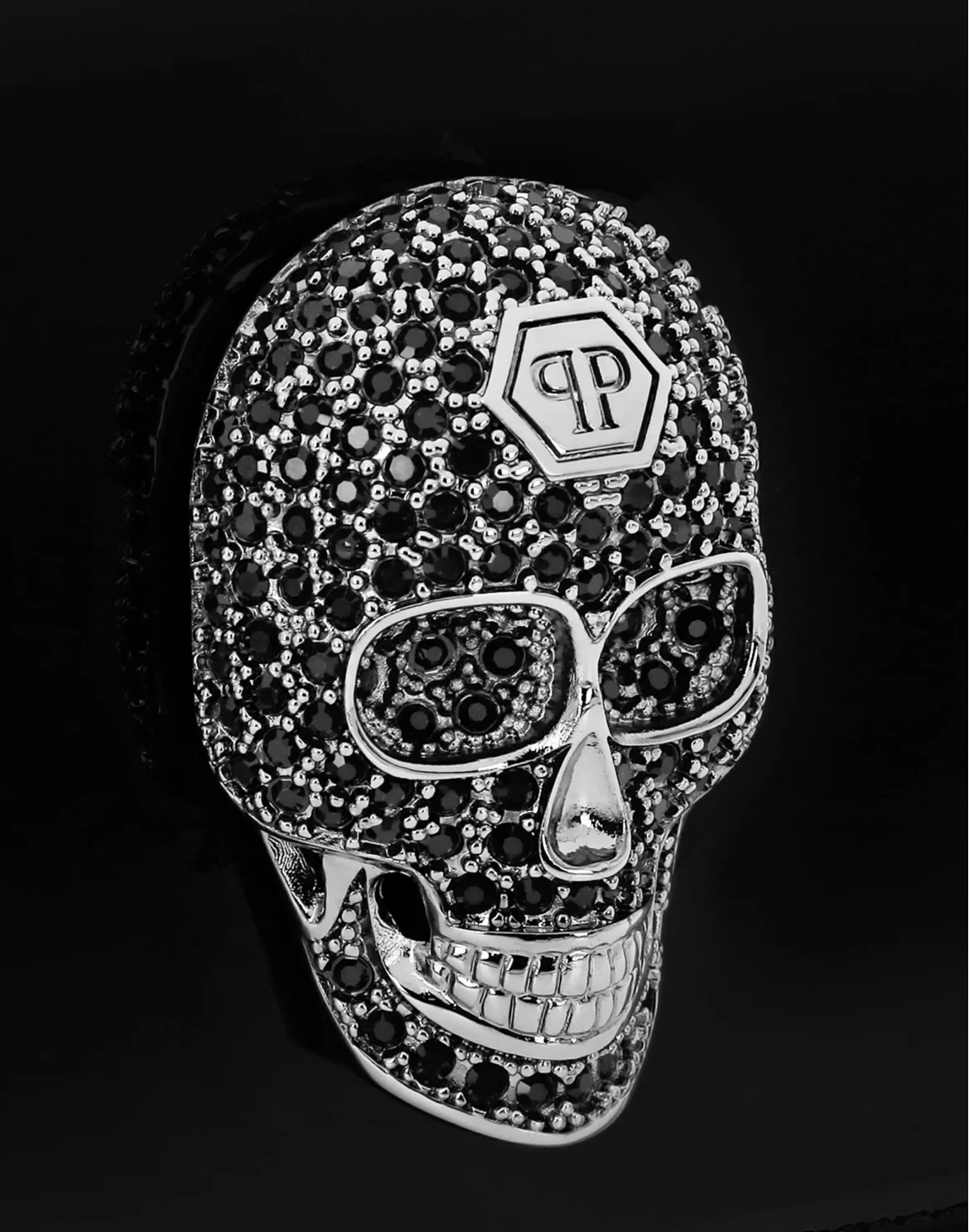Patent Leather Mini Shoulder Skull, цвет: Черный