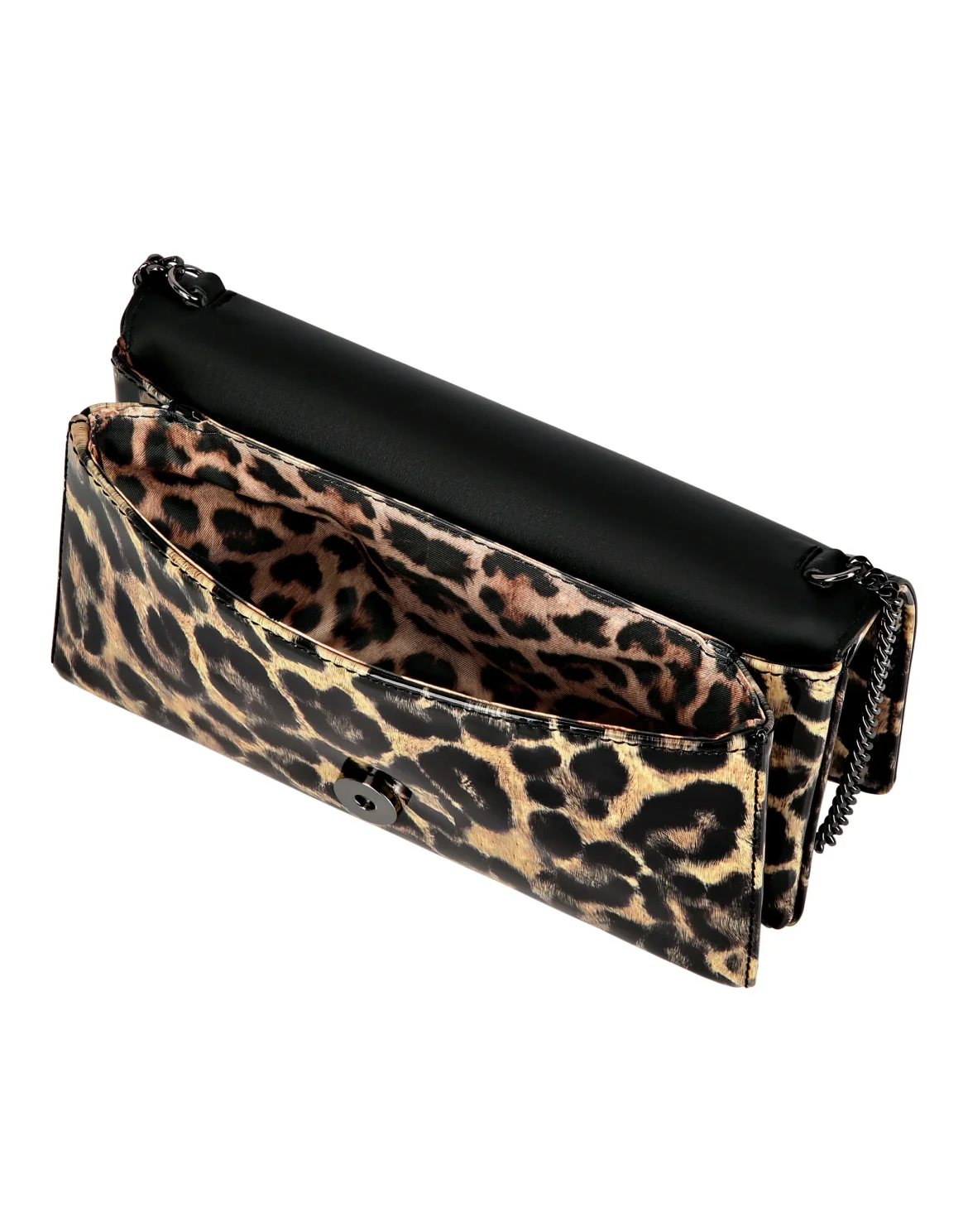 Patent Leather Mini Shoulder Leopard, цвет: Леопард