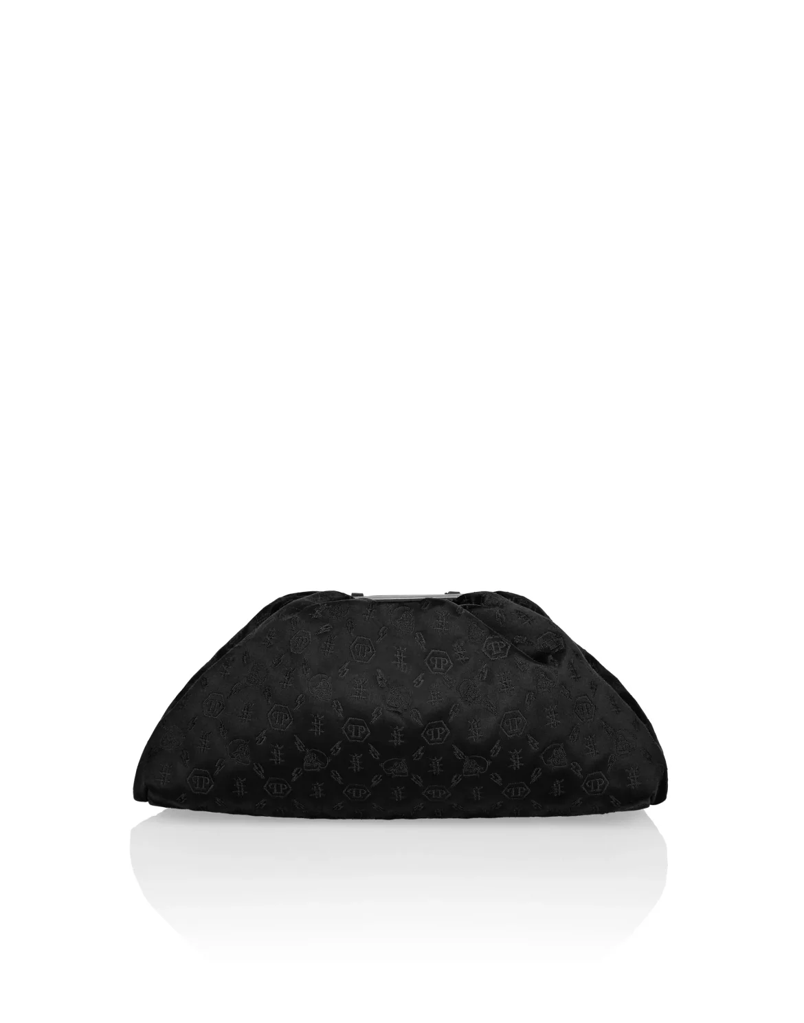 Satin Mini Shoulder Embroidery Monogram, цвет: Черный