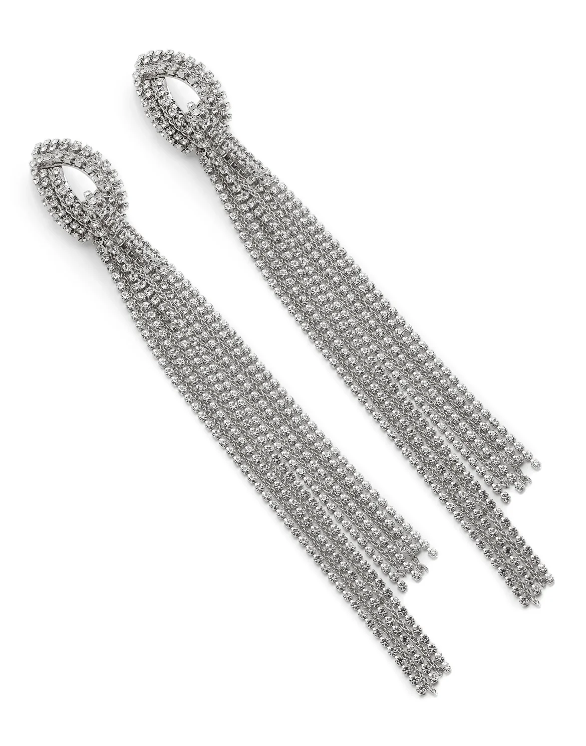Earrings Crystal, цвет: Серебристый