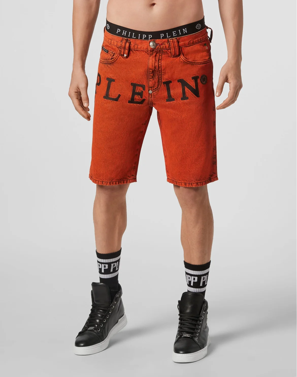 Bermuda Mykonos Fit Colorful Iconic Plein, цвет: Оранжевый