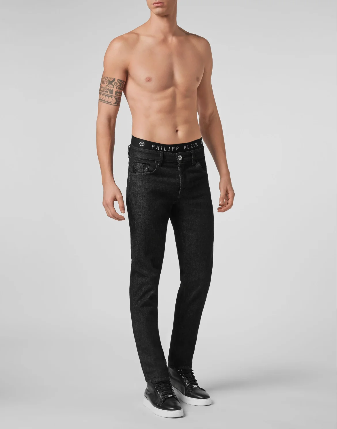 Super Straight Cut with Crocodile Luxury, цвет: Черный
