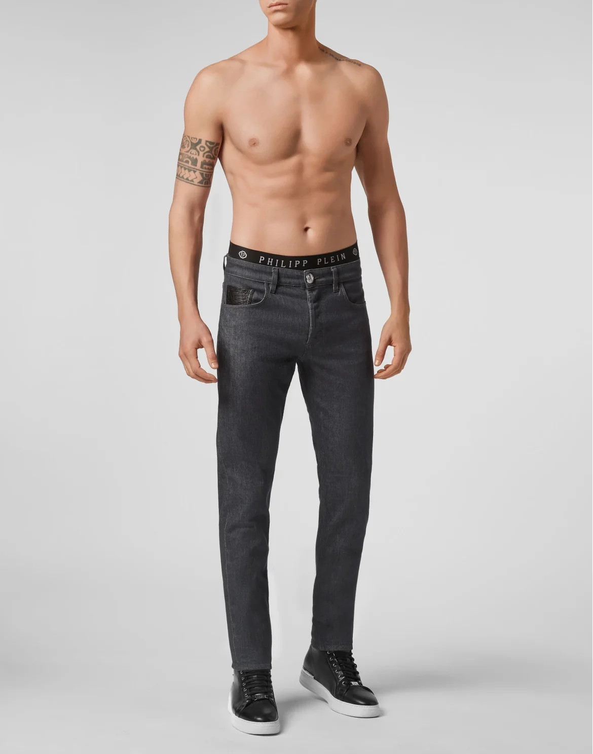Super Straight Cut with Crocodile Luxury, цвет: Серый