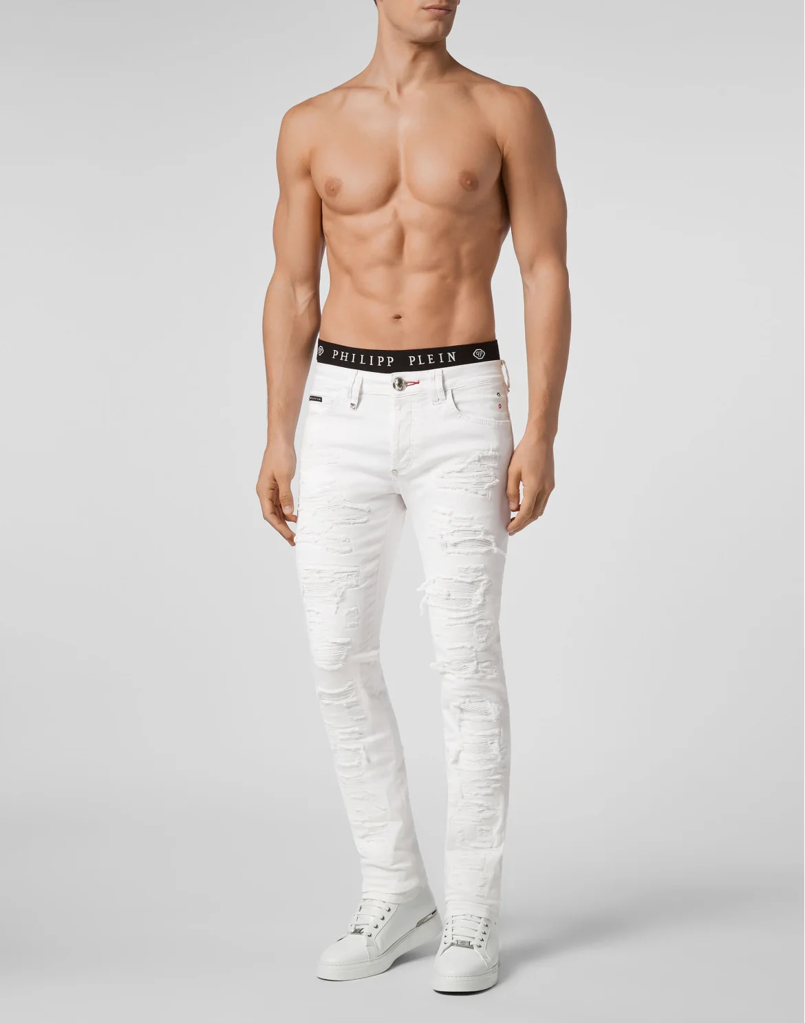 Super Straight Cut Iconic Plein, цвет: Белый