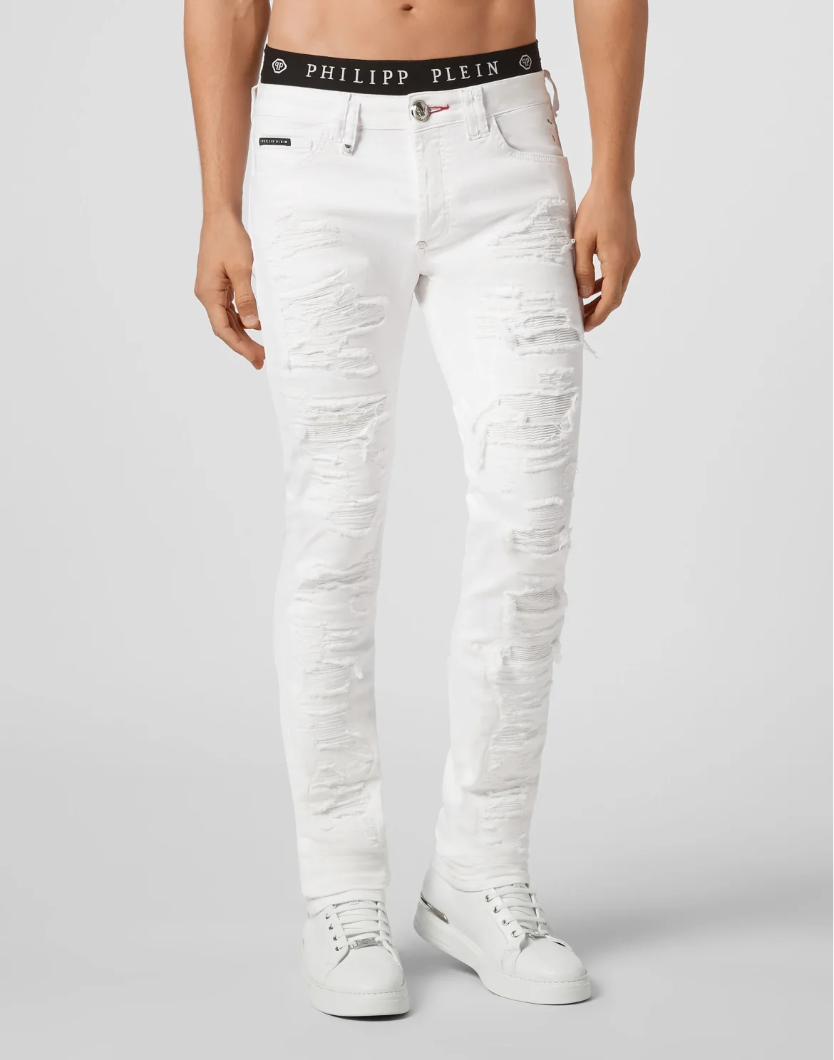Super Straight Cut Iconic Plein, цвет: Белый