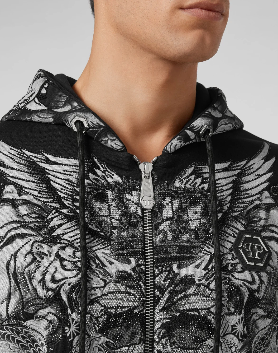 Hoodie Sweatjacket Tattoo, цвет: Черный