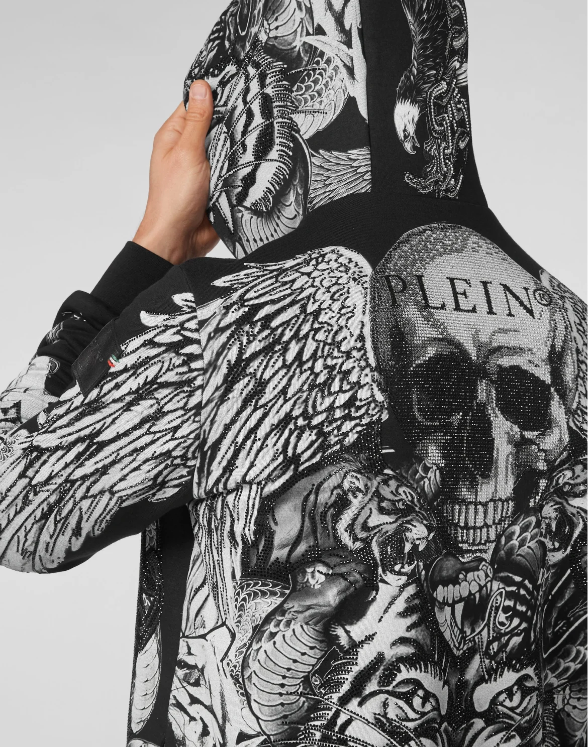 Hoodie Sweatjacket Tattoo, цвет: Черный