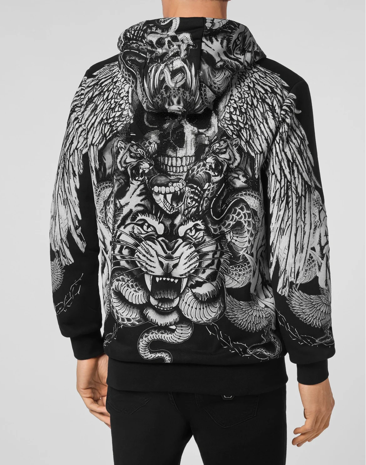 Hoodie Sweatjacket Tattoo, цвет: Черный