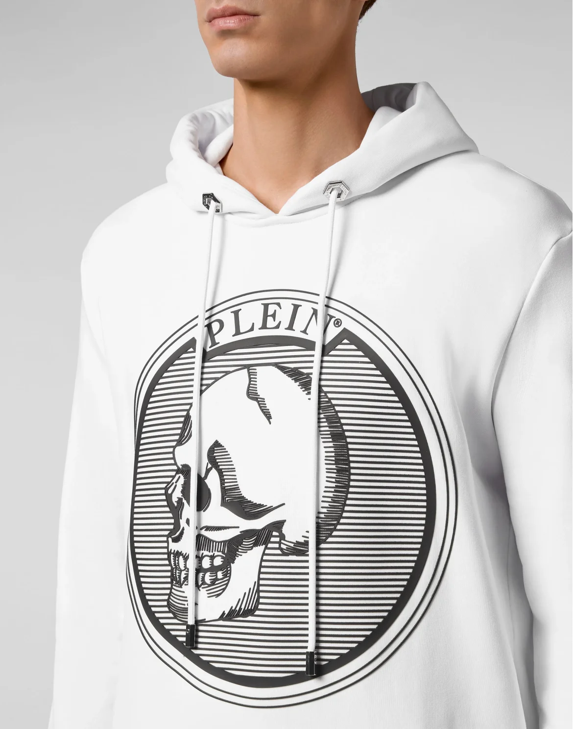Hoodie sweatshirt Outline Skull, цвет: Белый