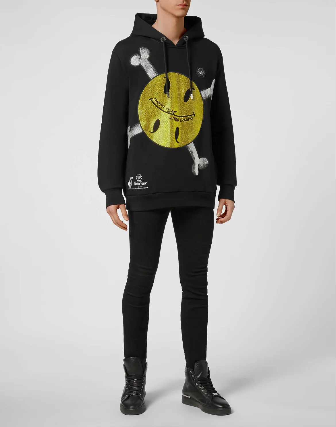 Hoodie sweatshirt Smile, цвет: Черный