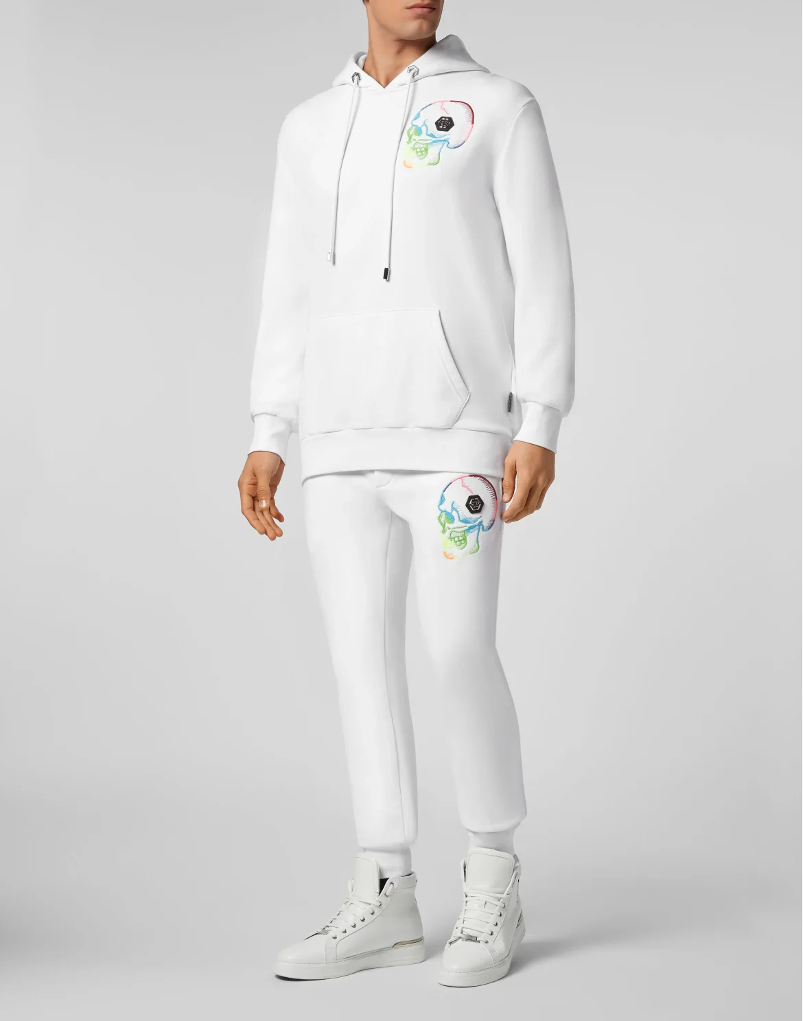 Hoodie sweatshirt Skull, цвет: Белый